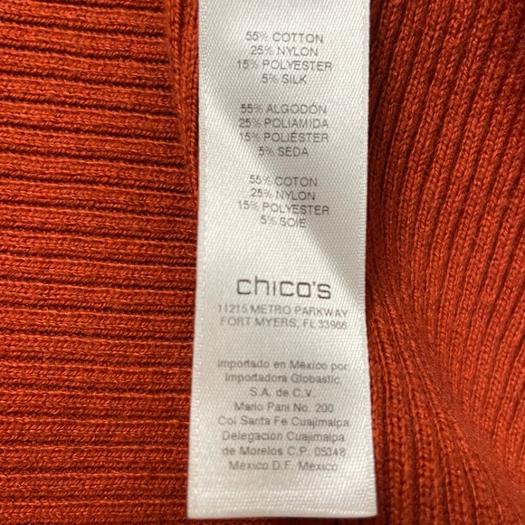 Chicos ribbed side panel silk blend sweater - Picture 7 of 8
